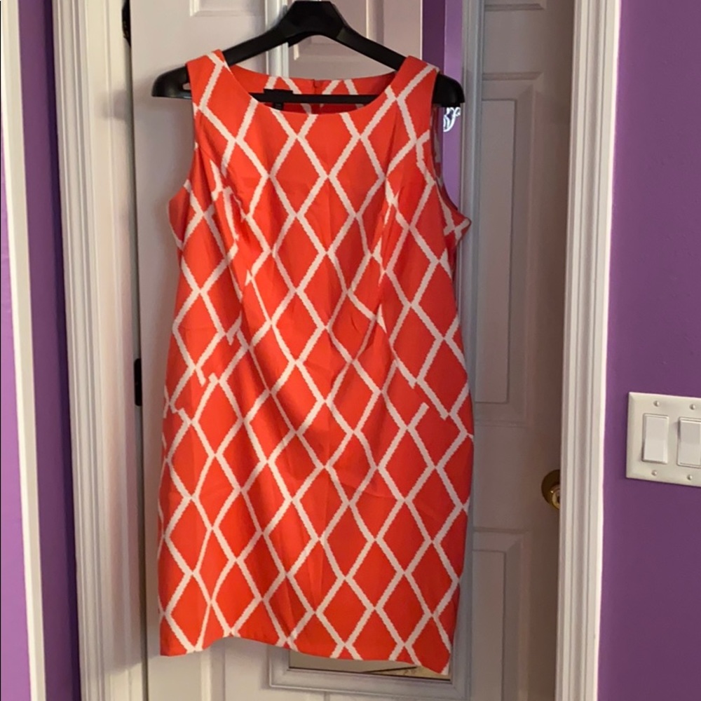 Coral summer dress. polyester & spandex.So comfy.